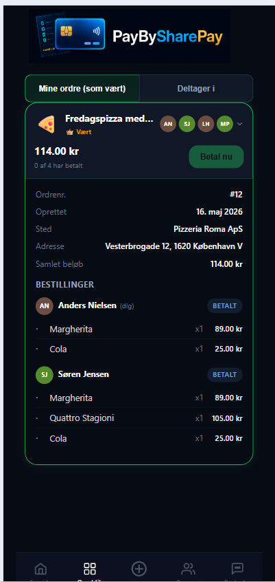 Overblik over dine gruppeordrer